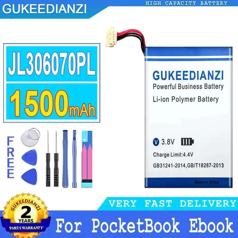 

Efficient 1500mAh E-Book Reader Battery for PocketBook Ebook, JL306070PL