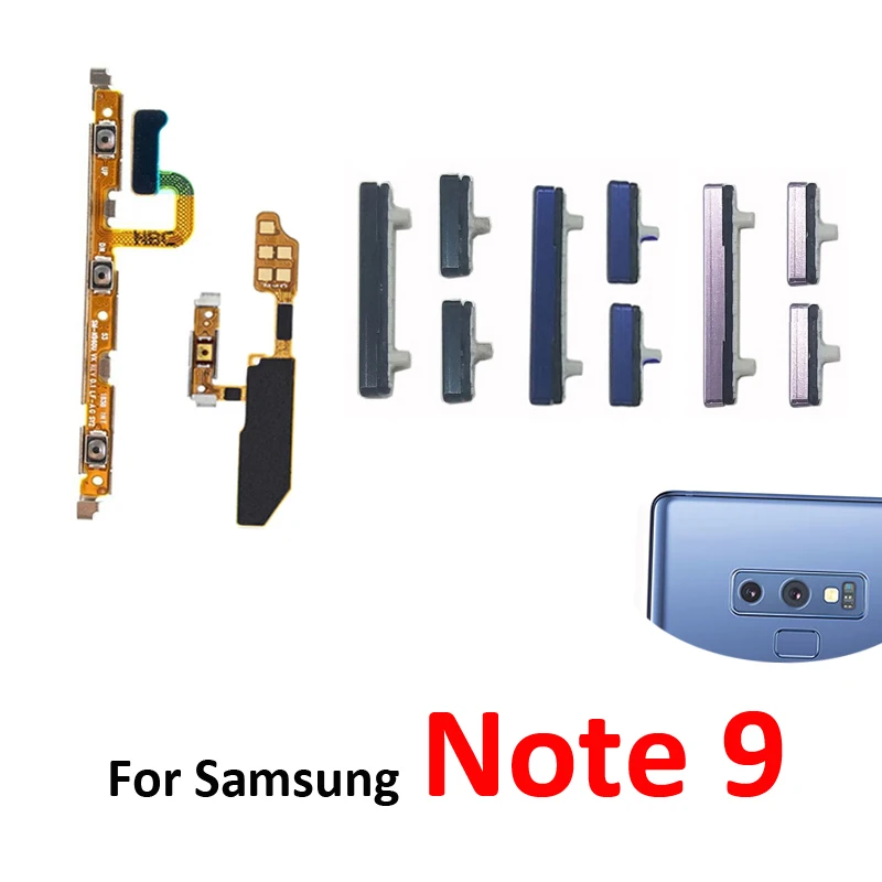 Botón de Encendido/Apagado y Volumen para Samsung Galaxy Note 9 N960 N960F, Nuevo, Tecla Bixby, Cable Flex Interno