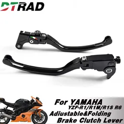New 2024 2025 For YAMAHA YZF-R1/M/S 2015-2024 YZF-R6 2017-2025 Motorcycle Adjustable Brake Lever Folding Handles Accessories