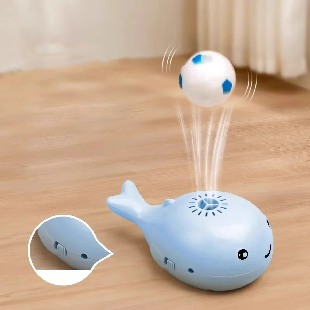 

1Pcs Electric Floating Ball Cat Toy - Whale - shaped, USB - powered, Dual / function Fan, Portable & 3C Certified Pet Toy