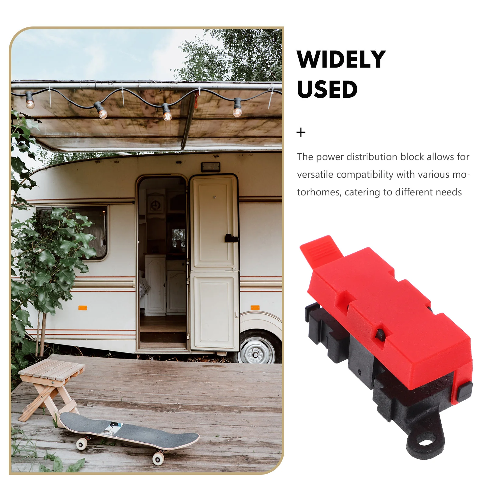 

Power Distribution Terminal Block 200a Silicon Rubber Stainless Steel Secure Fuse Block for Car Rv Truck Audio Bus Bar