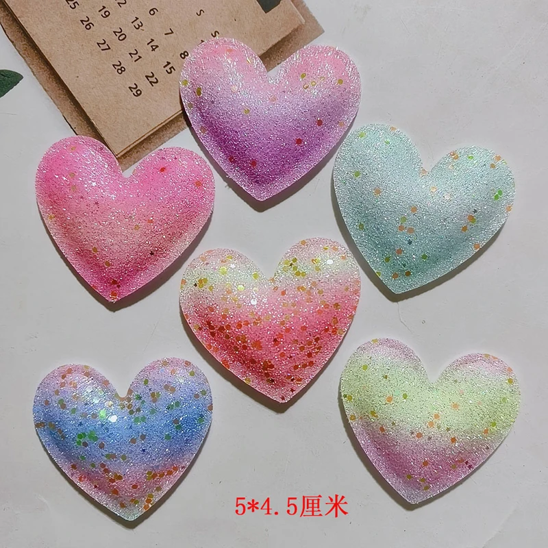 50MM Sequined Glitter Love/Heart Gold Star Children's Hair Accessories Shoes Clothing Bags Accessories Fabric Sequins