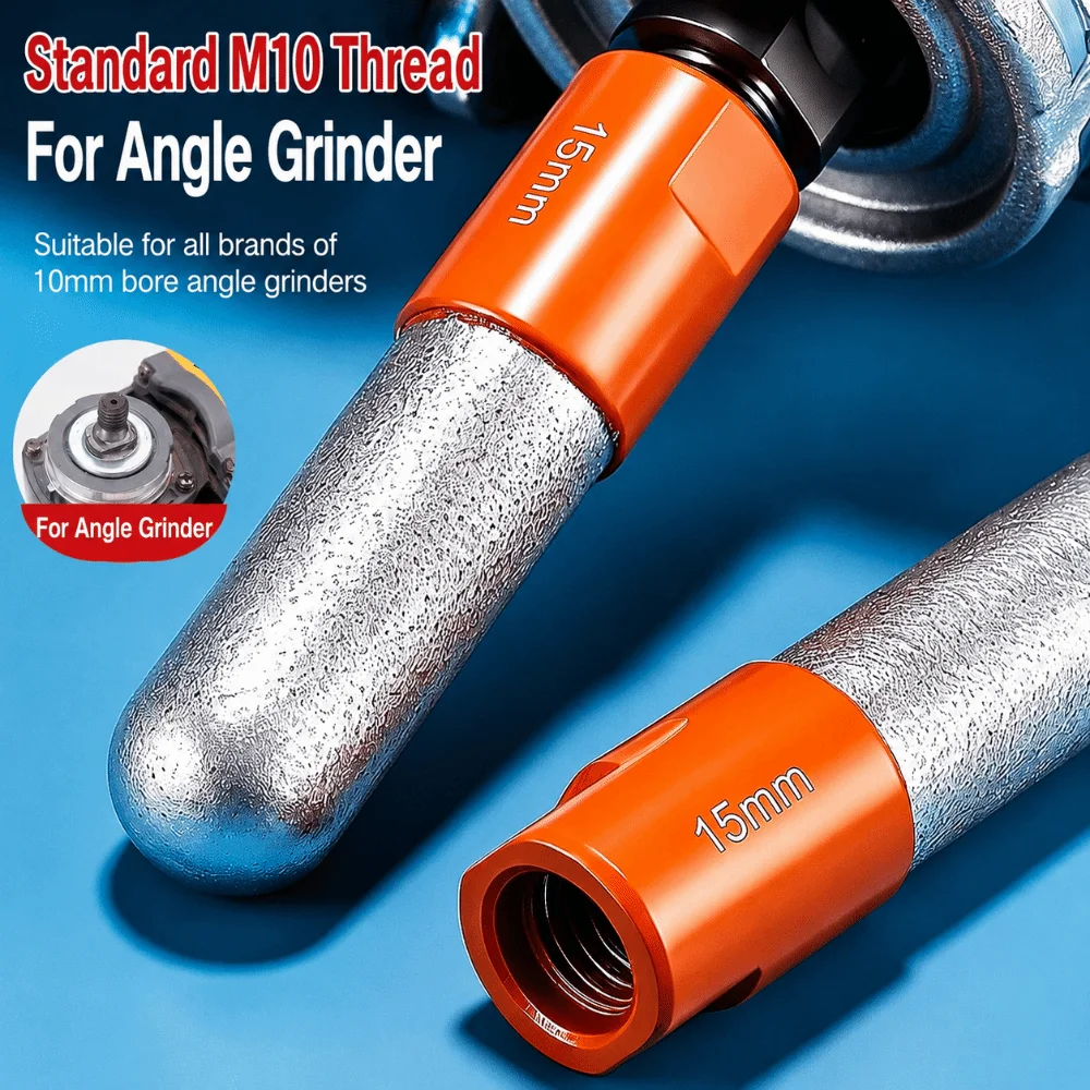 Multi-functional Edge Sanding Head Extended Shank Fine Sand Hole Trimming Bit Quick Radius Hole Enlarging Radius Grinding Bit