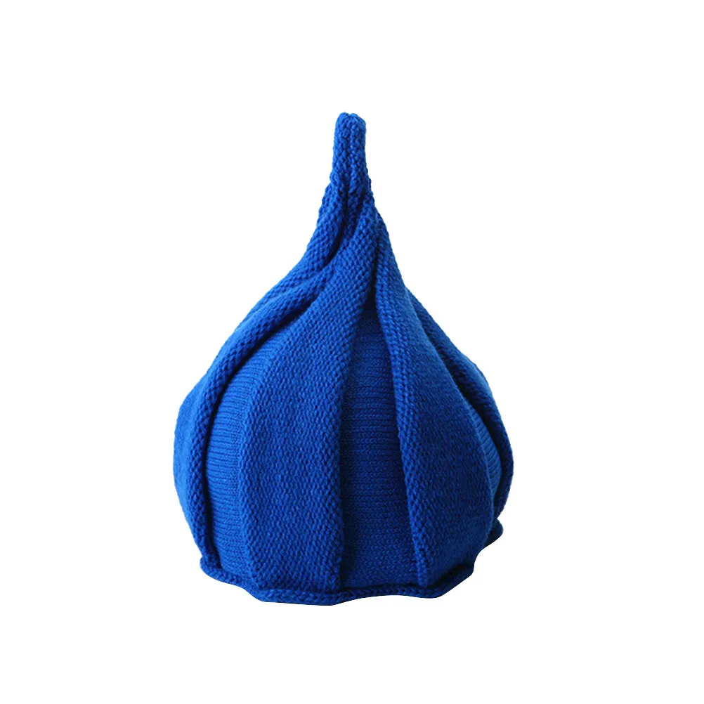 

Royal Knit Beanie for Winter Warmth Stylish Pointed Design Soft Elastic Knitting Texture Fits Toddlers Boys Girls