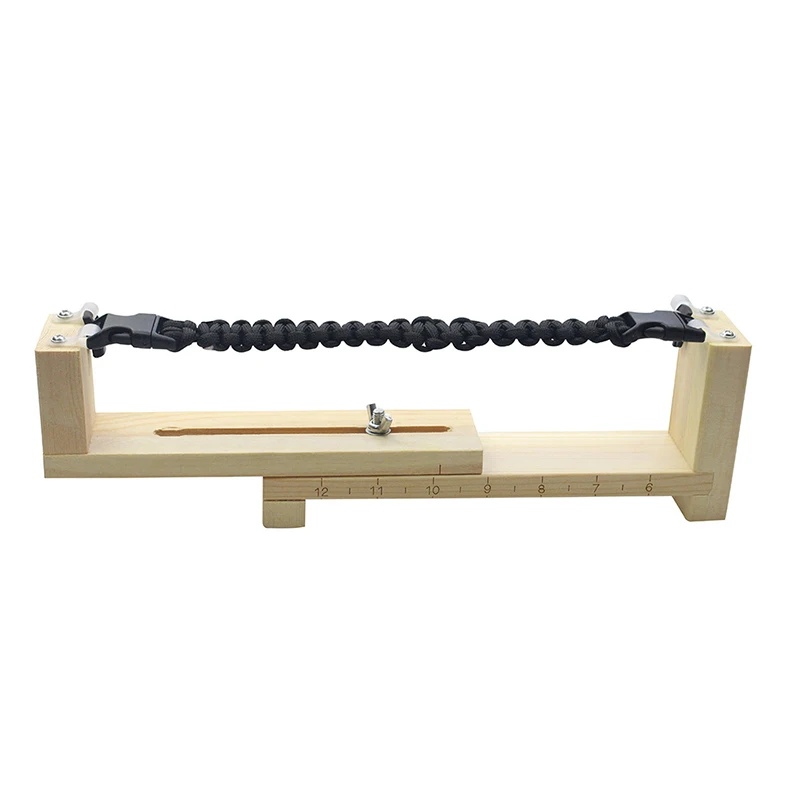 Holz Paracord Jig verstellbare Länge Paracord Jig Armband Maker DIY Hand stricken Armbänder Halsketten – Detail 10