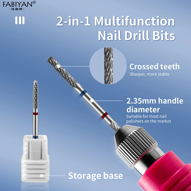 التنغستن الصلب مانيكير قاطعة المطحنة برأسين مسمار لقمة ثقب F/M الأشعة فوق البنفسجية هلام مزيل طلاء الأظافر القاطع مسمار أداة المعالجة المسبقة