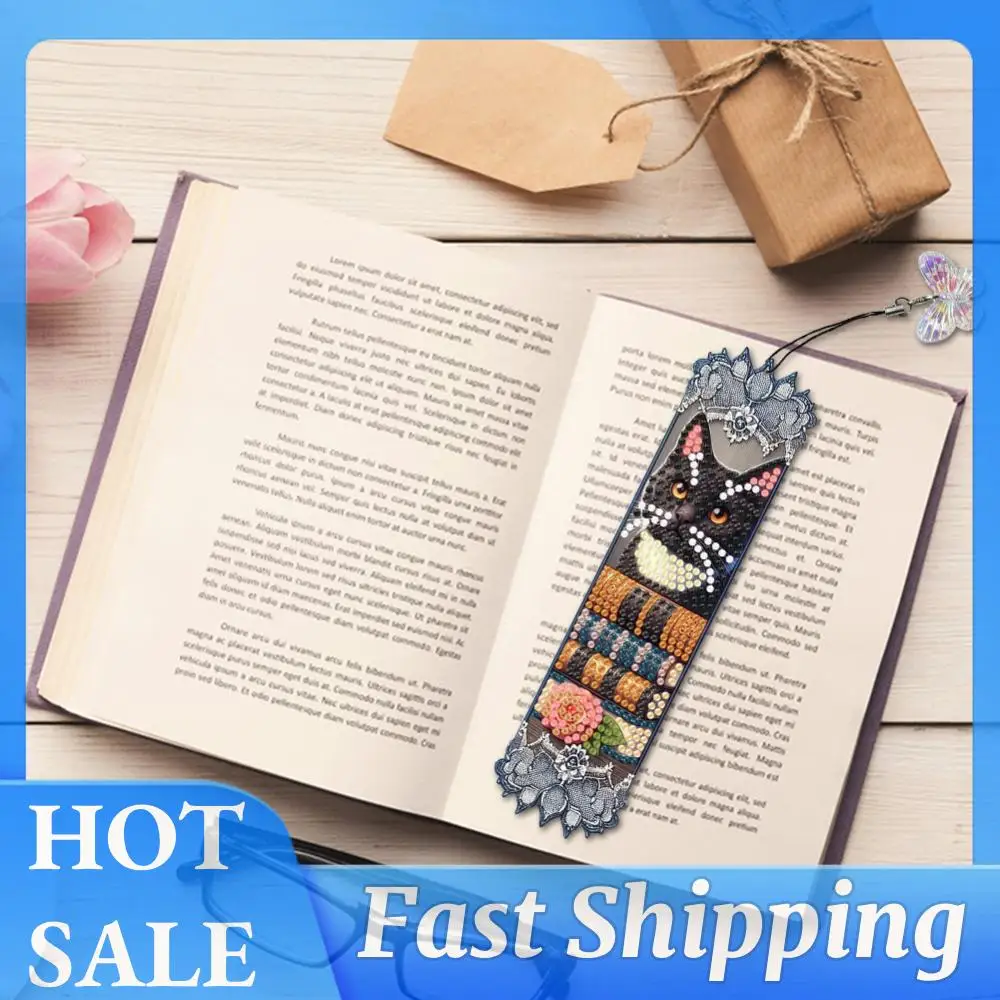 

Набор из 4 закладок для книг с алмазной мозаикой DIY: художественные проекты, алмазная живопись, закладки для любителей чтения