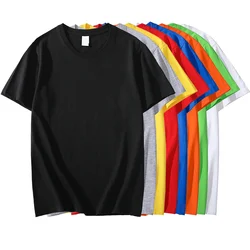 100% Cotton High Qualtity Oversized Heavy T-shirt for Women's Short Sleeve Tee Cotton Solid Color Trend Leisure Blue White Black