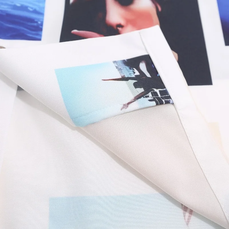 WACKO MARIA Fashion Brand Poster Casual Holiday Hawaii Loose Short Sleeve Shirt Summer Mens Womens Cuban Neck Shirt