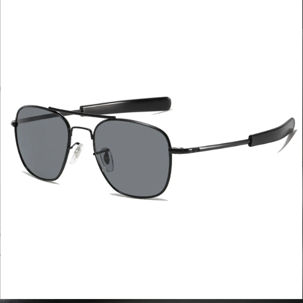 العلامة التجارية الفاخرة الرجعية الأخضر AO الطيار النظارات الشمسية مصمم الذكور نظارات شمسية الجيش الأمريكي العسكرية الزجاج البصري عدسة ظلال النظارات