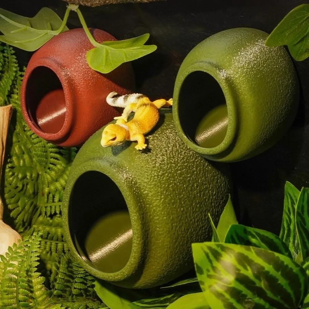 Comfortable Wall Mounted Reptile Hideout Multi-size Suction Cup Hiding Cave Versatile Climbing Habitat Terrarium Ornament