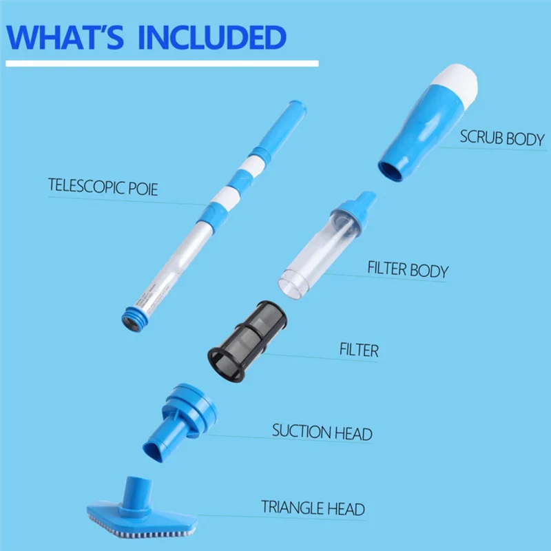 

A61P 3-In-1 Cordless Pool Vacuum Cleaner EU Plug Handheld Pool Cleaner For Above & In-Ground Pools, Hot Tubs, Spas