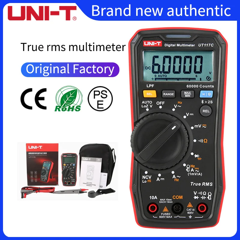 UNI-T UT117C high-precision true effective value professional multimeter AC/DC multi-purpose electrical Original Ohmmeter