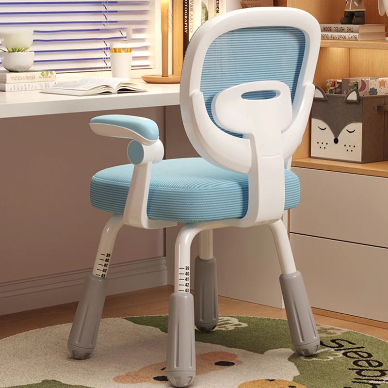 School Furniture White Child Room Stool Chair Girl Kids Safety Seats Children Armchair Home Growing Study Pink Designer Design