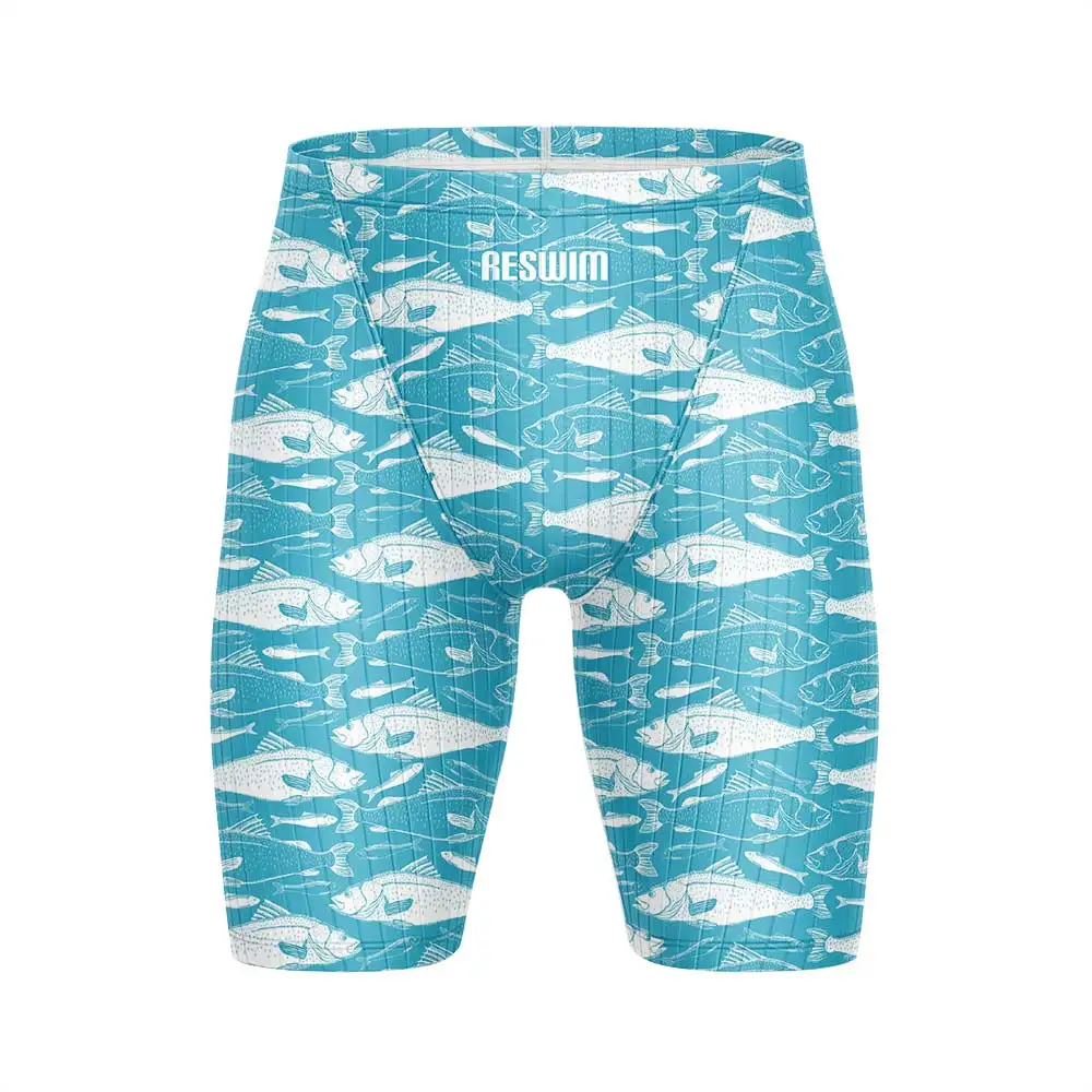 

Ocean Pattern Swimming Trunks Men's Swim Jammers Racing Swimsuit Athletic Swimming Beach Shorts Quick Dry Endurance Surf Pants