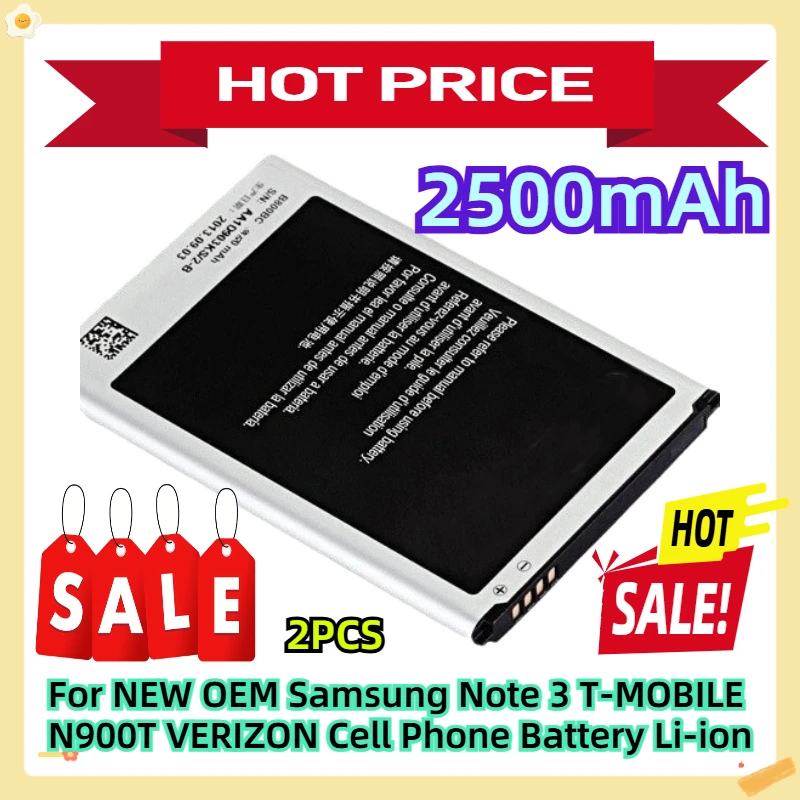 

For NEW OEM Samsung Note 3 T-MOBILE N900T VERIZON Cell Phone Battery 2500mAh 3.8V Li-ion