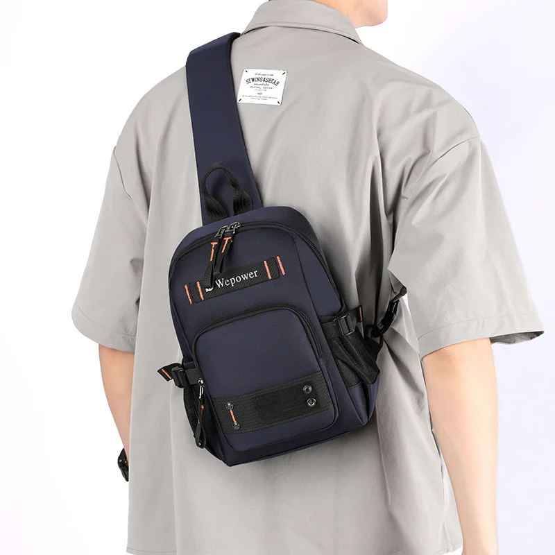 Large capacity daily travel hand lading shoulder strap nylon waterproof functional practical chest bag