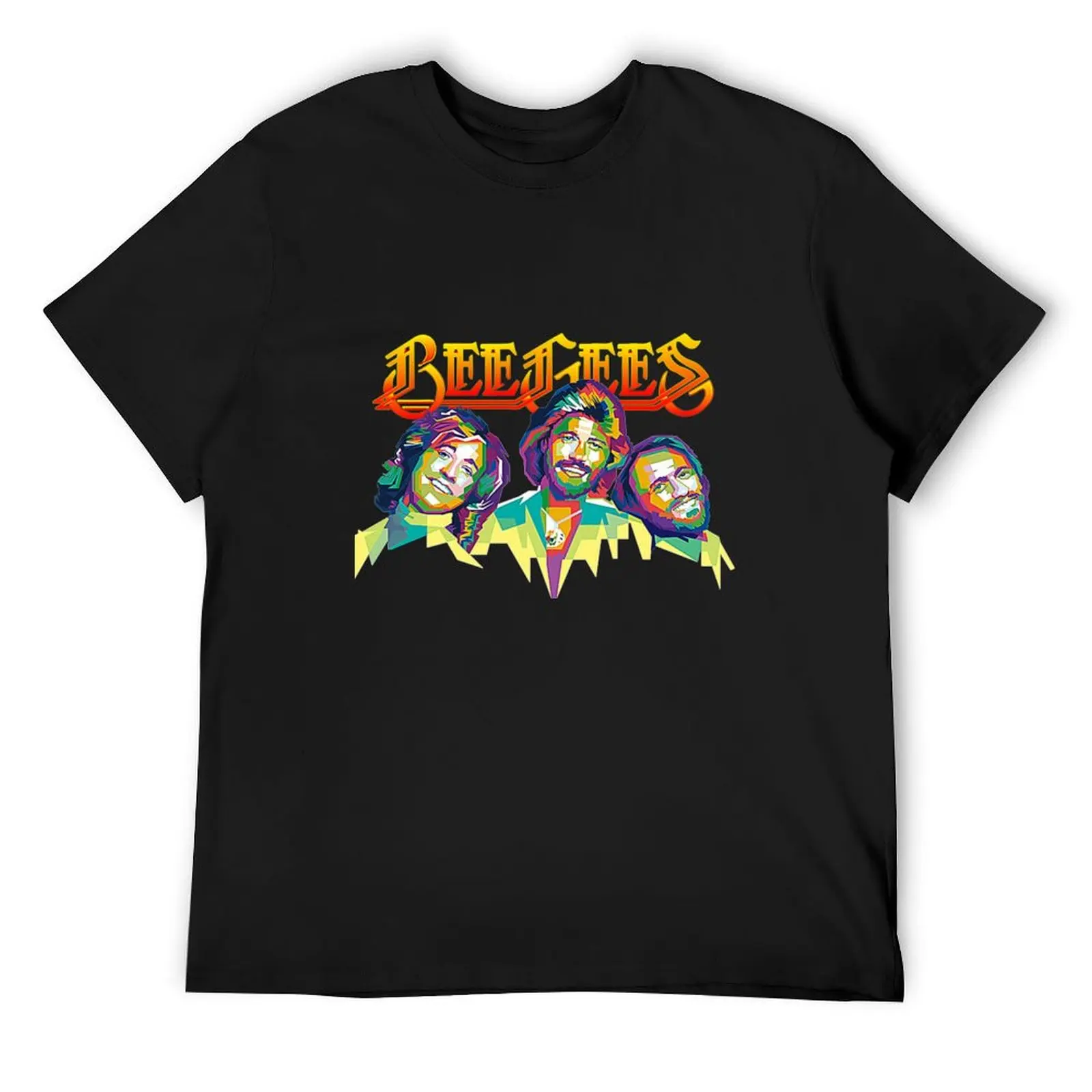 Bee Gees One Stayin Alive-Sá Saturday Night Fever camiseta figuras de anime negro moda para hombre