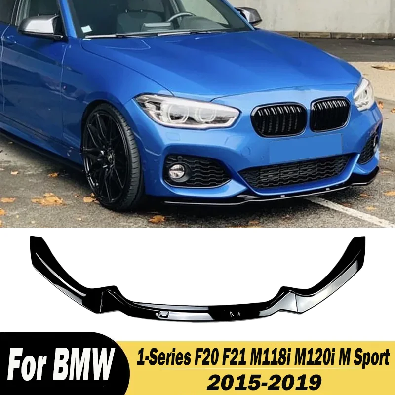 For BMW 1-Series F20 F21 M118i M120i M Sport 2015-2019 Car Front Bumper Lip Diffuser Spoiler Protector Lower Splitter Body Kits