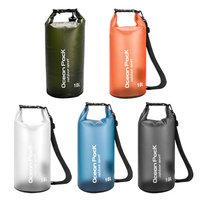 5L/10L/15L/20L Waterproof PVC Dry Bag Sack Ultralight Drifting Swimming Clothes Storage Bag Rafting Kayaking Outdoor Sport Bag