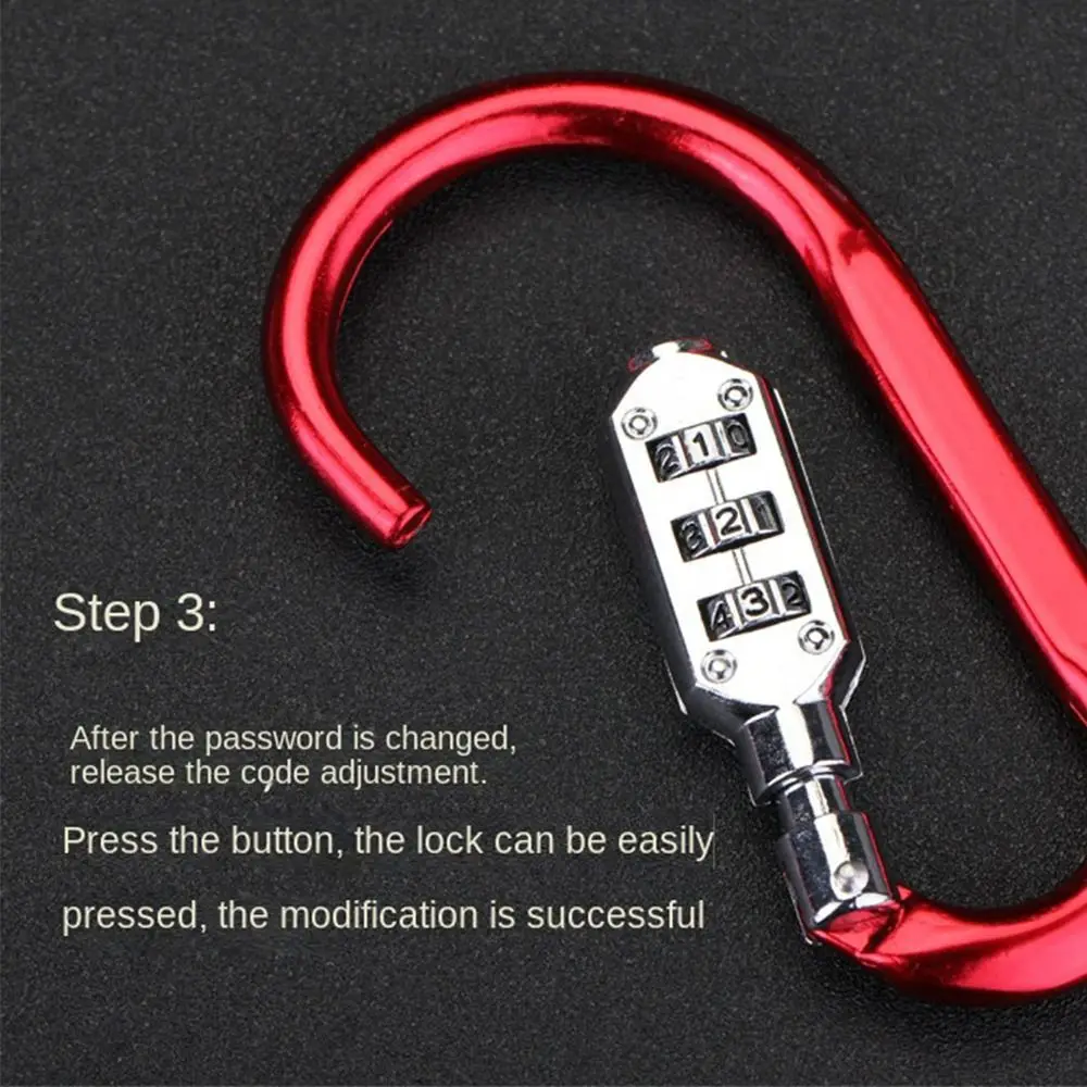 Padlock Zipper Bag Luggage Travel Lock Backpack Padlock Mountaineering Buckle Lock Customs Code Lock Combination Code Lock