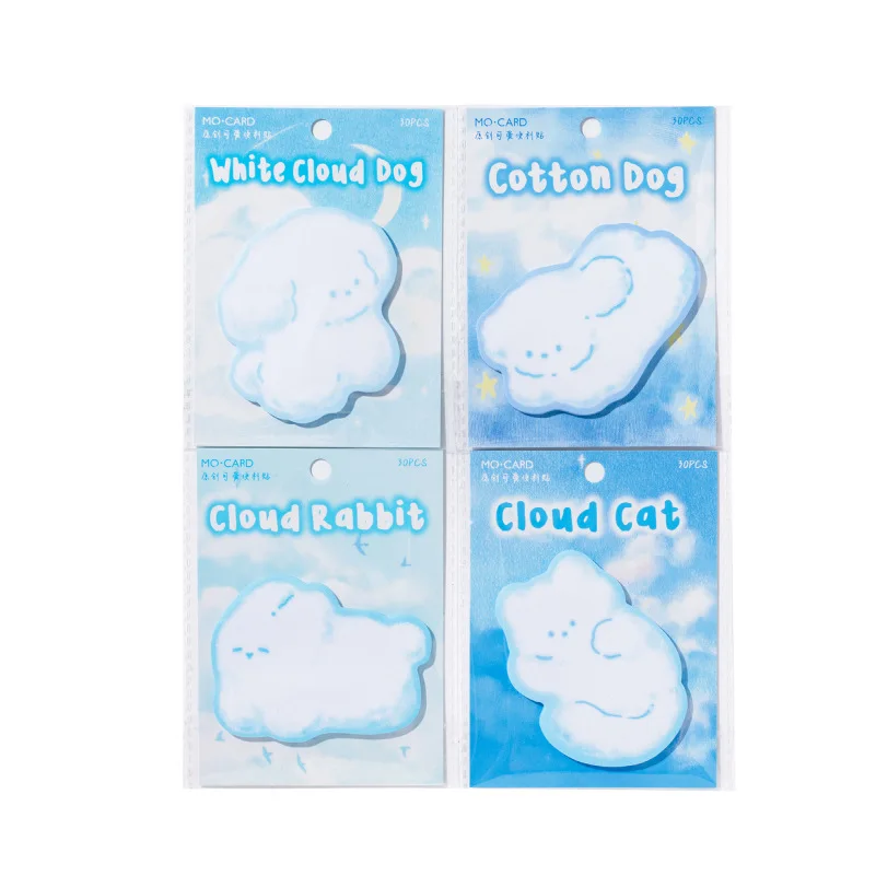 Kawaii سحابة الحيوان الصغير لوحات مذكرة 30 ورقة لطيف ورق للكتابة دفتر ملاحظات لاصق DIY بها بنفسك كتيب المواد مفكرة اللوازم المدرسية #5