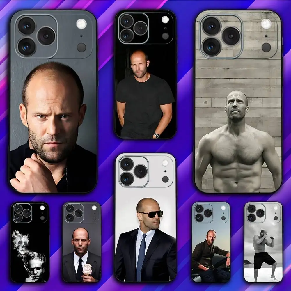 

J-Jason Actor Stathams Phone Case For iPhone 17,16,15,14,13,12,11,Pro,Max,Plus,X,XS,SE4,E,Mini,Soft Black Case