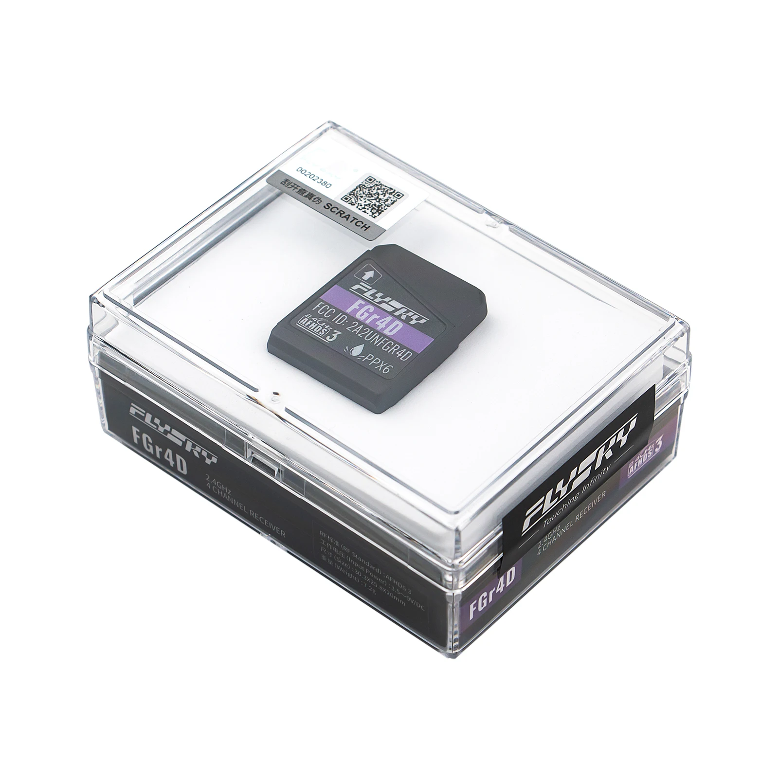FlySky FGR4D 4-channel Bidirectional Receiver for RC Car Remote Control 4CH 2.4G Mini Receiver 3.5-8.4V Built-in Single