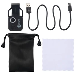 Accesorio de microscopio para teléfono móvil con lente CPL, Mini microscopio Digital portátil con luz LED/Clip Universal, 200X