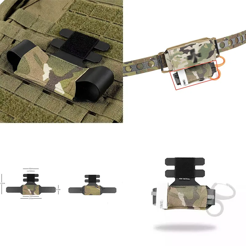 PEW Multifunctional Tactical MOLLE Beaver Panel, Hanging Panel for First Aid Tourniquet and Trauma Shears, Outdoor CS Gear