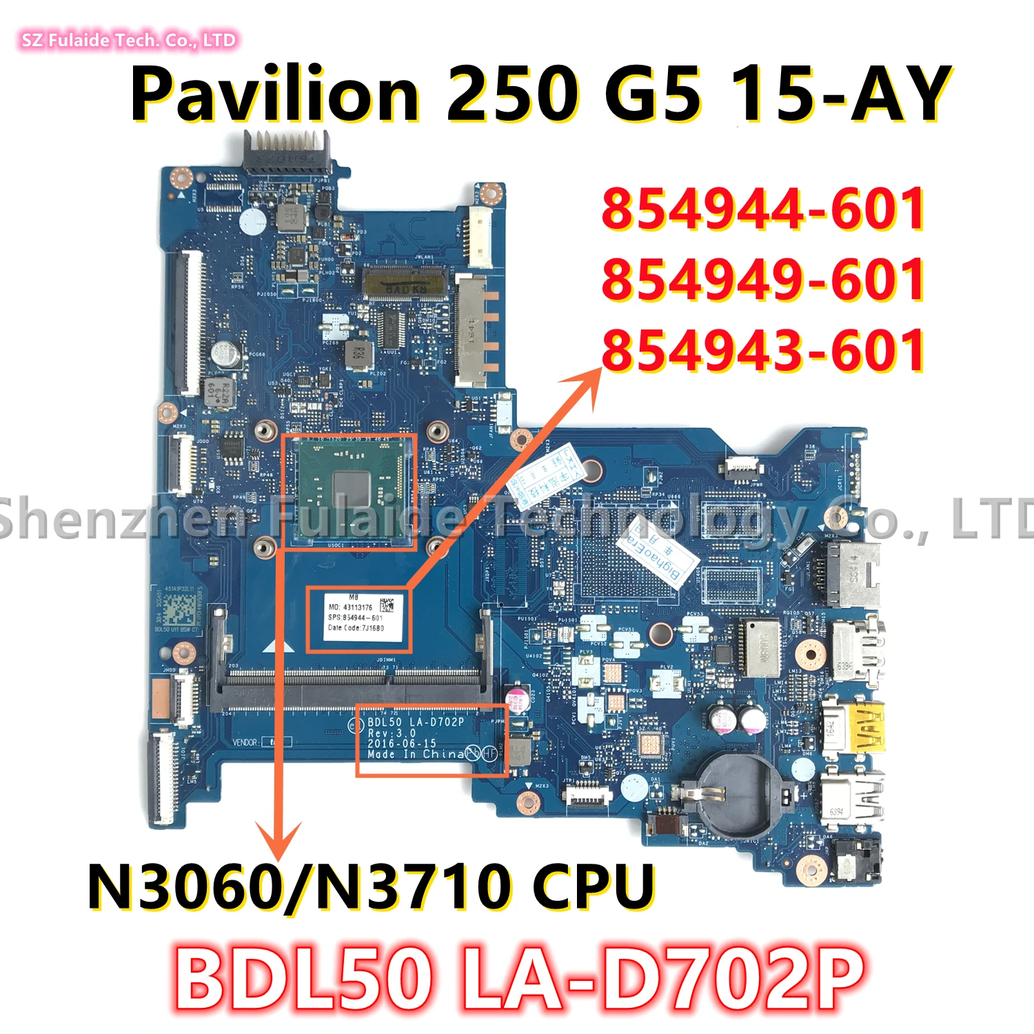 BDL50 LA-D702P HP Pavilion 250 G5 랩탑 메인보드 N3710 CPU 사용 후기 및 추천
