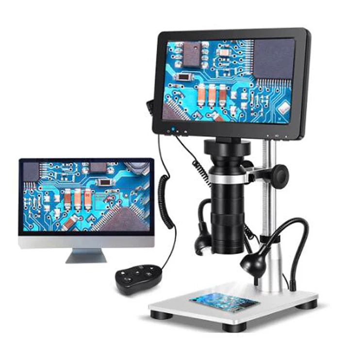 7 Inch Lcd Display Portable Continuous Zoom Desktop Screen Magnifier 1200x Digital Microscope