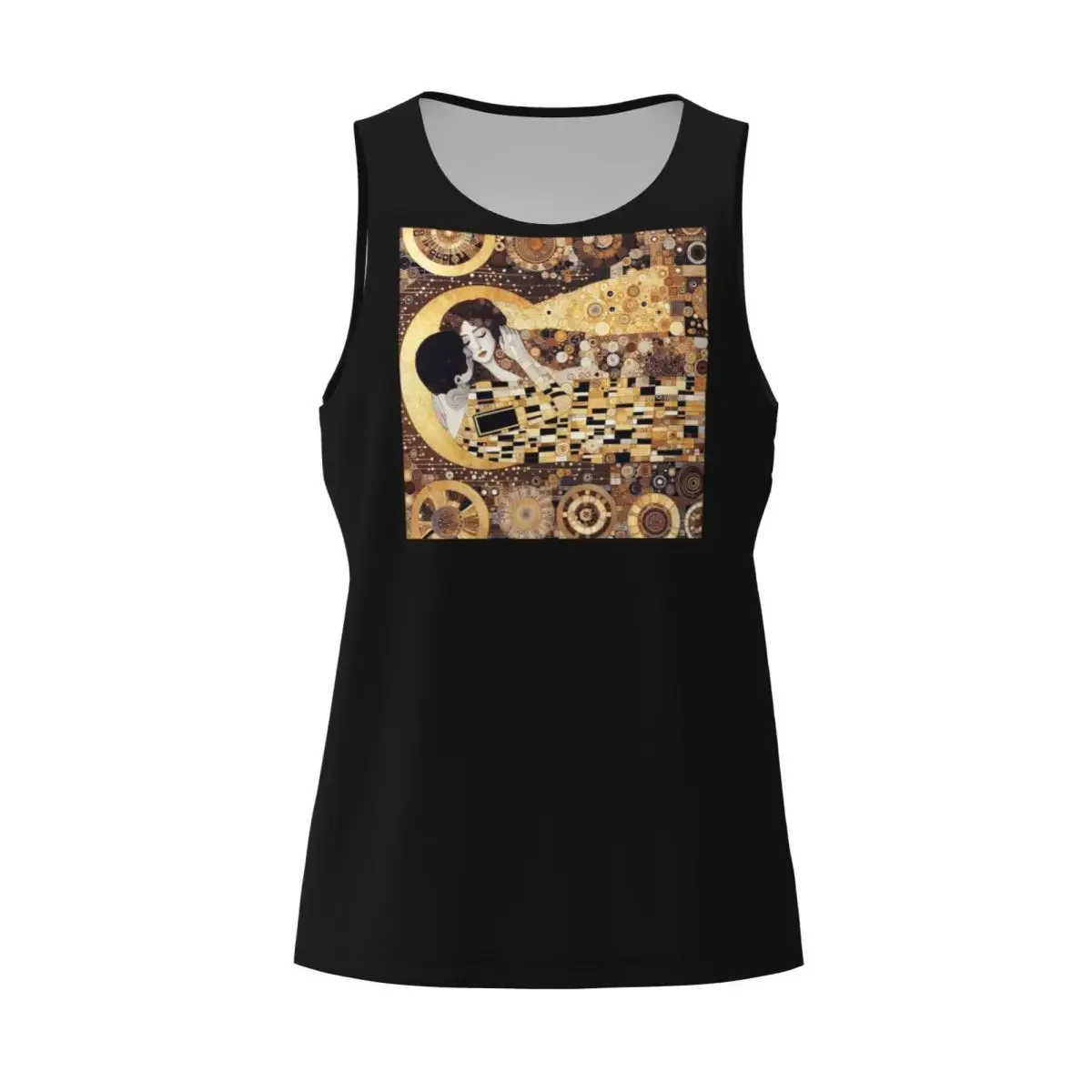 Quick Dry Gustav Klimt The Kiss Abstract Freyas Art Gym Tank Muscle Sleeveless Shirt Bodybuilding Breathable Vest