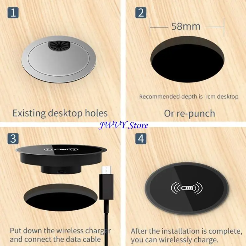573A Desktop Furniture Embedded 15W Fast Wireless Charging for 13 12 for Gala