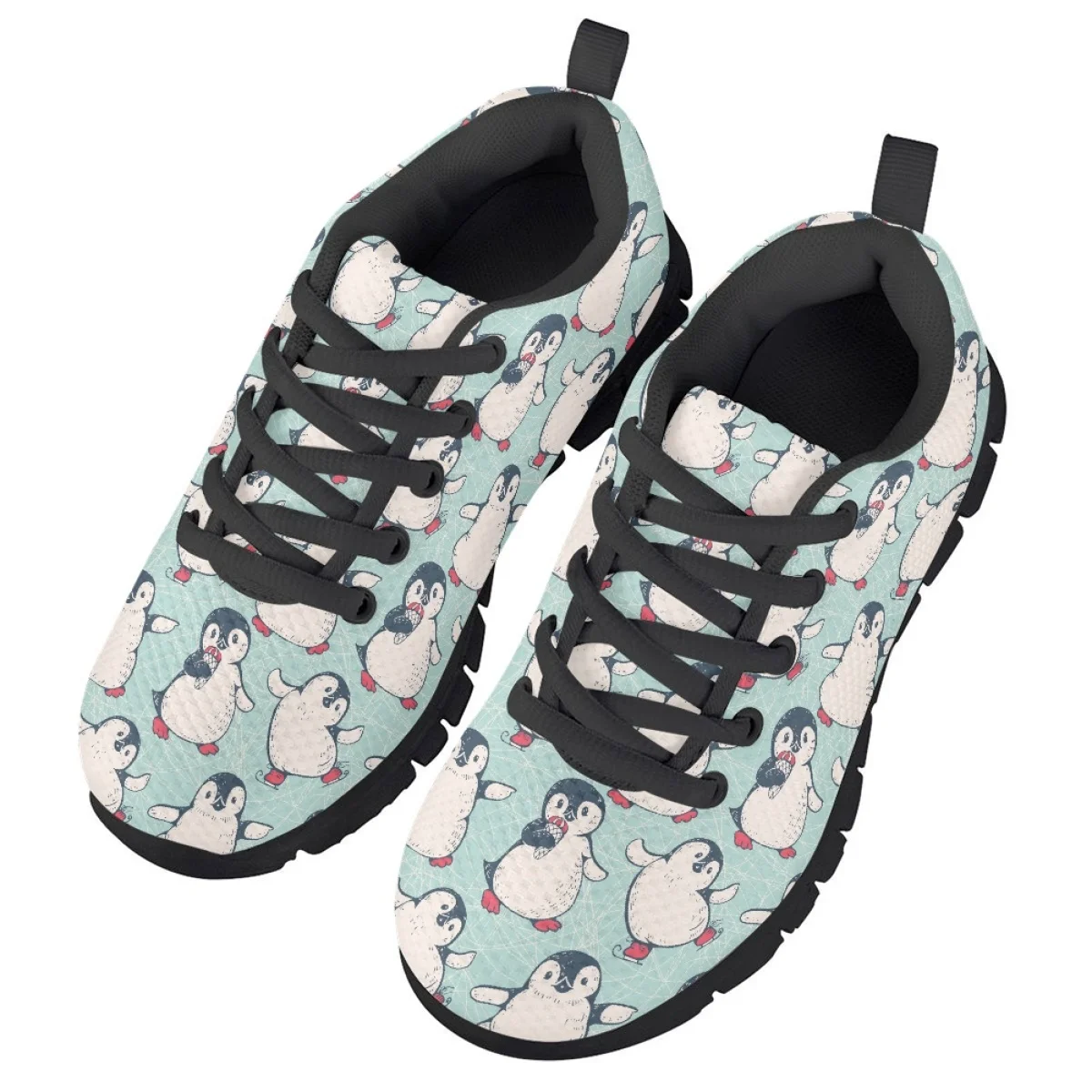 Kinderloopschoenen Kawaii Cartoon Pinguïnpatroon Voor Jongensmeisje Outdoor Reisschoenen Merk Ontwerp Ademende Sneakers