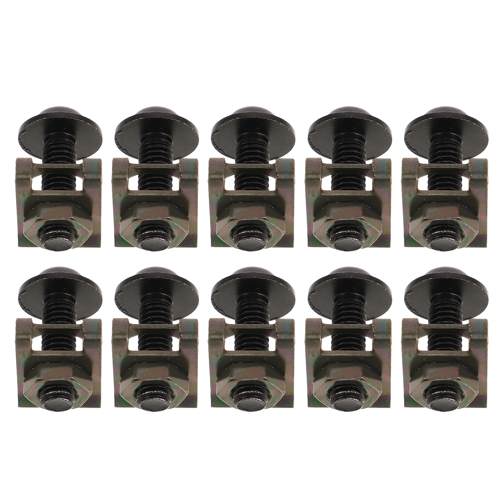 

10pcs Motorcycle Bodywork Screws 6mm Self tapping Aluminum Clips Black Coating Durable Lightweight Skid Plate Bolts License
