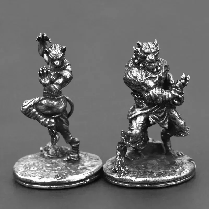 Миниатюры тигра-воина из сплава, игрушечные автомобильные украшения, доспехи, статуэтка самурая, фигурки «сделай сам», миниатюры, крутые подарки для мужчин