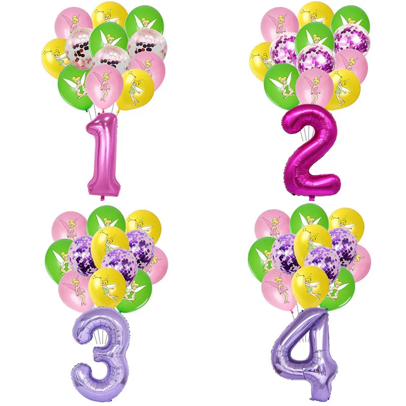 Tinker Bell Balloon Magic Fairy Theme Birthday Party Supplies Wed Decor Home Garden 12inch Latex Ballon Baby Shower Girl Gift