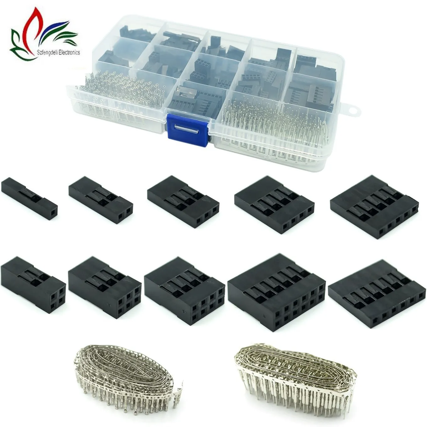 620pcs Dupont Connector 2.54mm, Dupont Cable Jumper Wire Pin Header Housing Kit, Male Crimp Pins+Female Pin Terminal Connector