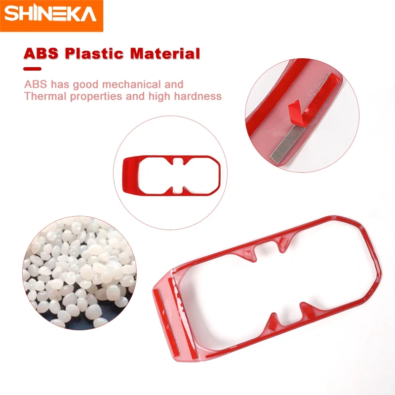SHINEKA ABS Car Front Drink Cup Holder Decoration Cover Trim For Jeep Wrangler JL Gladiator JT 2018-2023 Interior Accessories