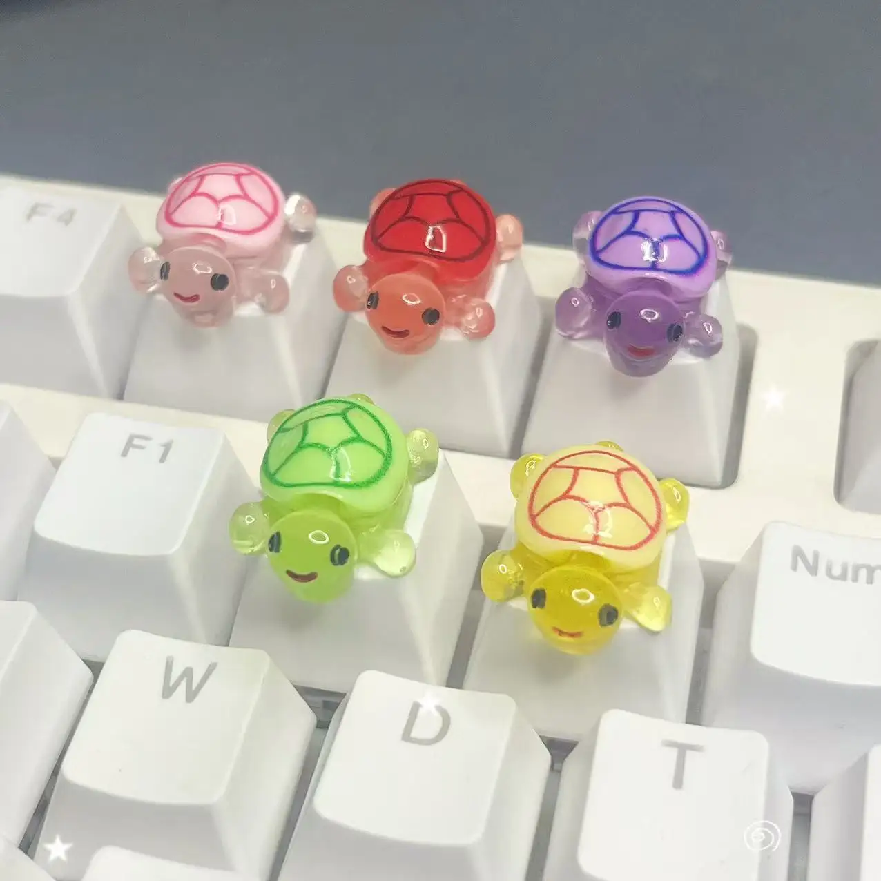 DIY Cute Turtle Keycaps Handmade Gifts Custom Game Mechanical Keyboard Keycaps Creative Animal Keycaps