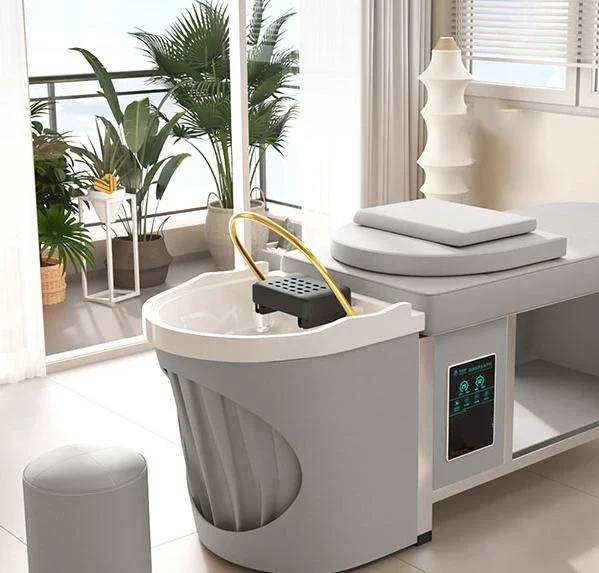 -Modern Custom Beauty Shampoo Bed for Spa Salon Hotel Hospital Supermarket Thai Hair Washing Massage Bed with Water Therapy
