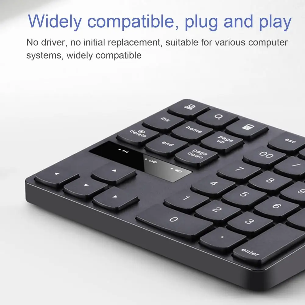 Convenient Numeric Keyboard Plug Play Mini Numpad Quiet Low Consumption 2.4GHz Wireless Mini Numpad Comfortable Typewriting