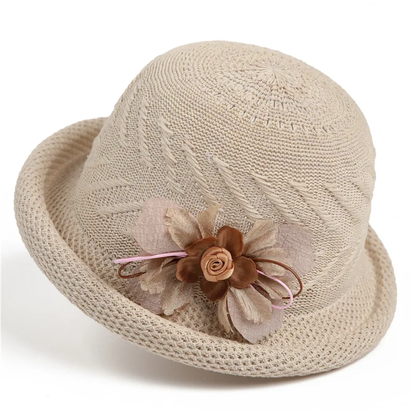 Women Spring And Autumn Hat Mom Fashion All-match Bucket Hat Western Style Billycock Summer Fisherman Hat Summer Hat