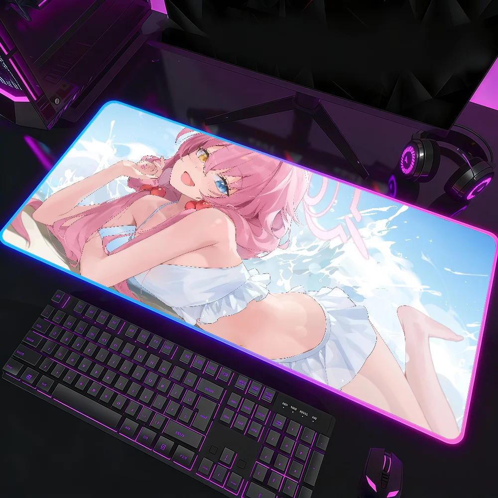 RGB mouse pad, swimsuit, anime keyboard pad,LED backlit table pad, waterproof and non slip rubber base, suitable for PC keyboard
