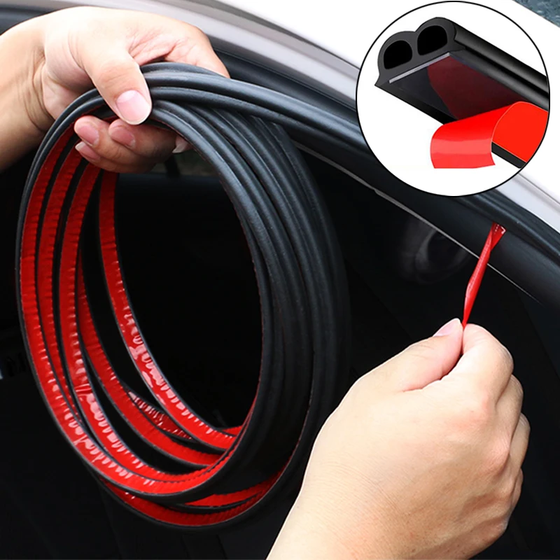 Car Rubber B Shape Seals Sticker Sound Insulation Sealing Protector Weatherstrip Car Door Seal Strips Accessories