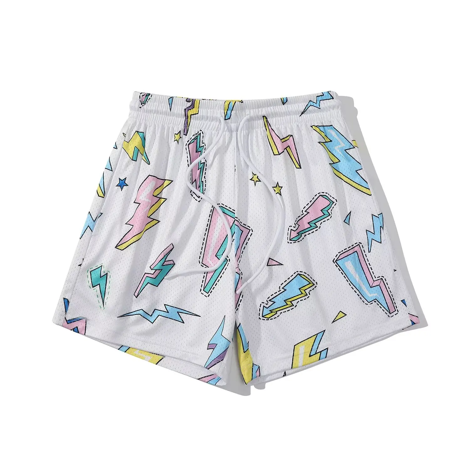 Unisex Branch Pattern Sports Pants Mesh Quick Dry Casual Breathable Shorts for Swimming Basketball Running Summer Pyjama Trouser