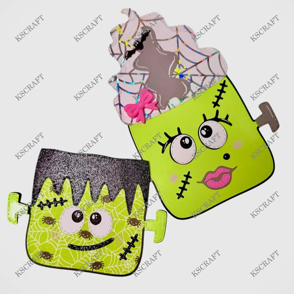 KSCRAFT Frankenstein Mini Album Cutting Dies Stencils for DIY Scrapbooking Decorative Embossing DIY Paper Cards