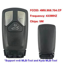 CN 008142   Oryginalny kluczyk zdalny do Audi przed 2020 433Mhz 5M chip FCC: 4M0 959 754 CP Keyless GO Work with KYDZ/VVDI-MLB Tool