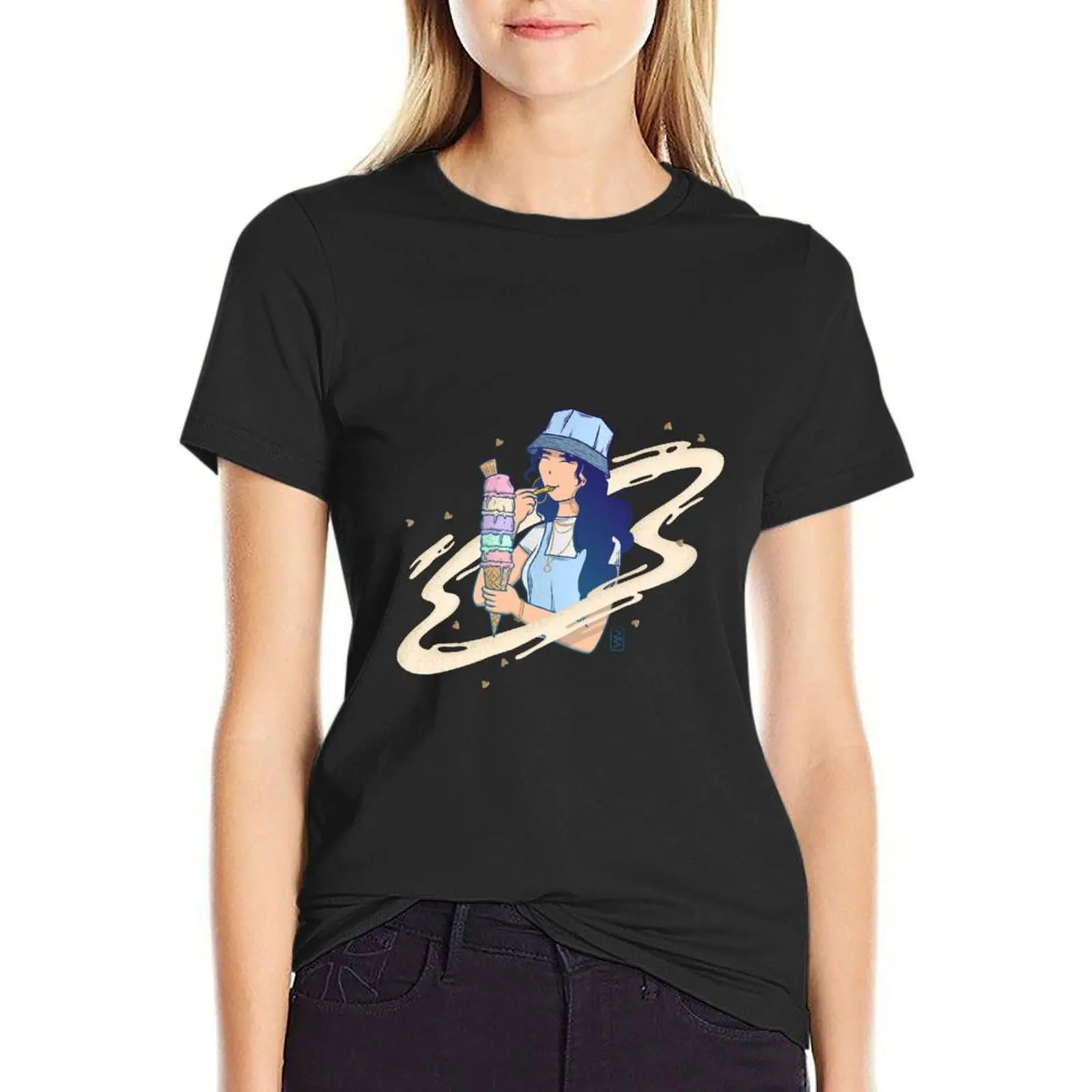 Ice cream cravings T-Shirt cute tops summer tops plus size tops luxury designer clothing Women